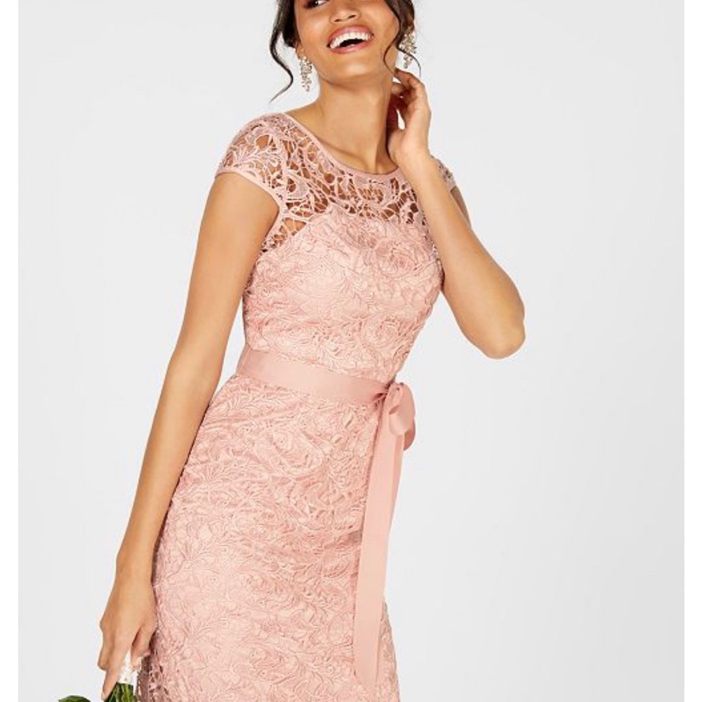 Adrianna Papell Cap-Sleeve Illusion Lace Gown - Picture 7 of 7